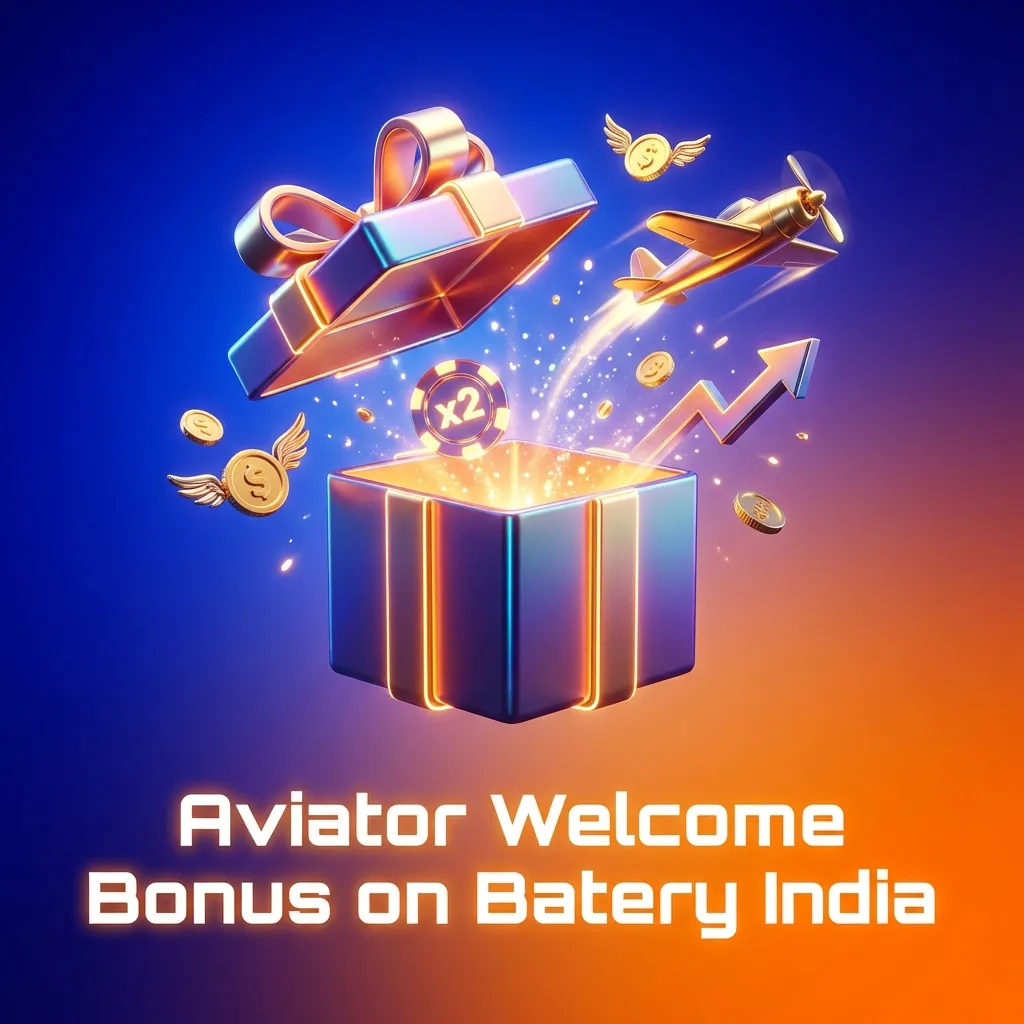 Batery India welcome bonus banner showing 200% sports bonus and 150% casino bonus with free spins for Aviator game